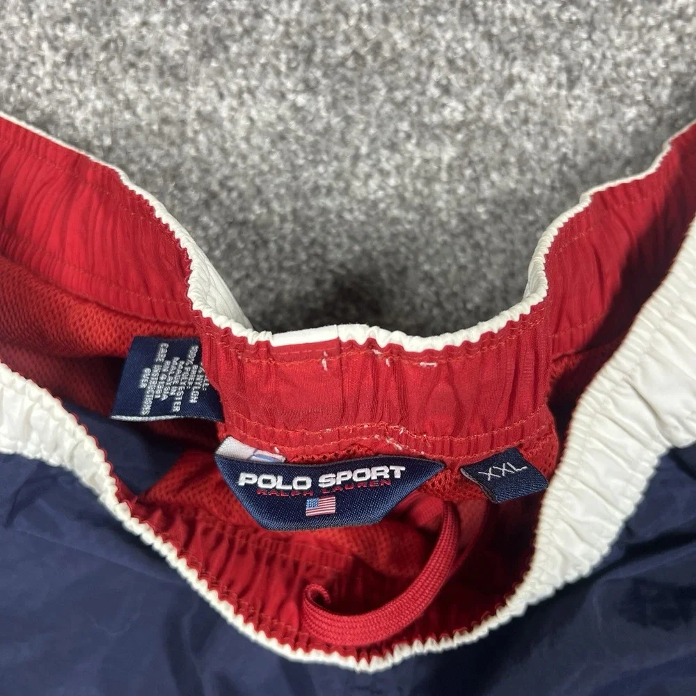 Vintage Polo Sport Ralph Lauren Board Shorts Mens XXL Blue Surf Swim Trunks Rare